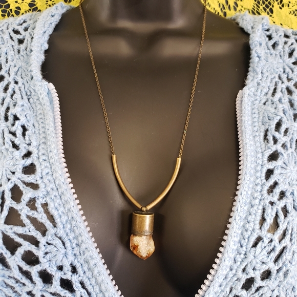 OOAK Designer Quartz Crystal Necklace - Picture 3 of 6